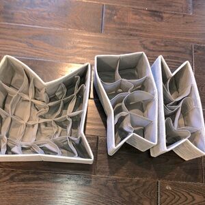 Drawer organizers set socks, underwear etc